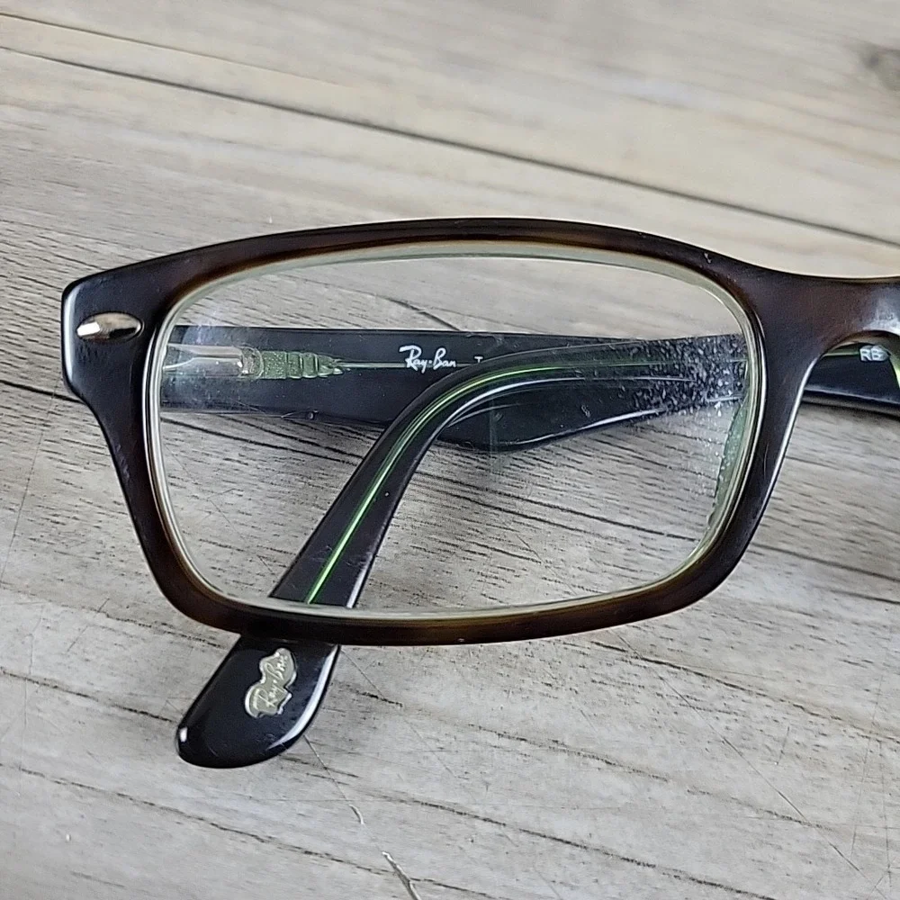Ray-Ban RB5206 2445 Eyeglasses  Green Brown Tortoise 52-18-140 Frames‎ Only
